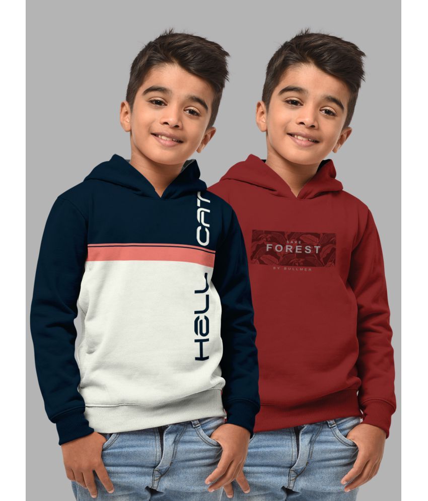     			HELLCAT Pack of 2 Boys Cotton Blend Sweatshirt ( Multicolor4 )