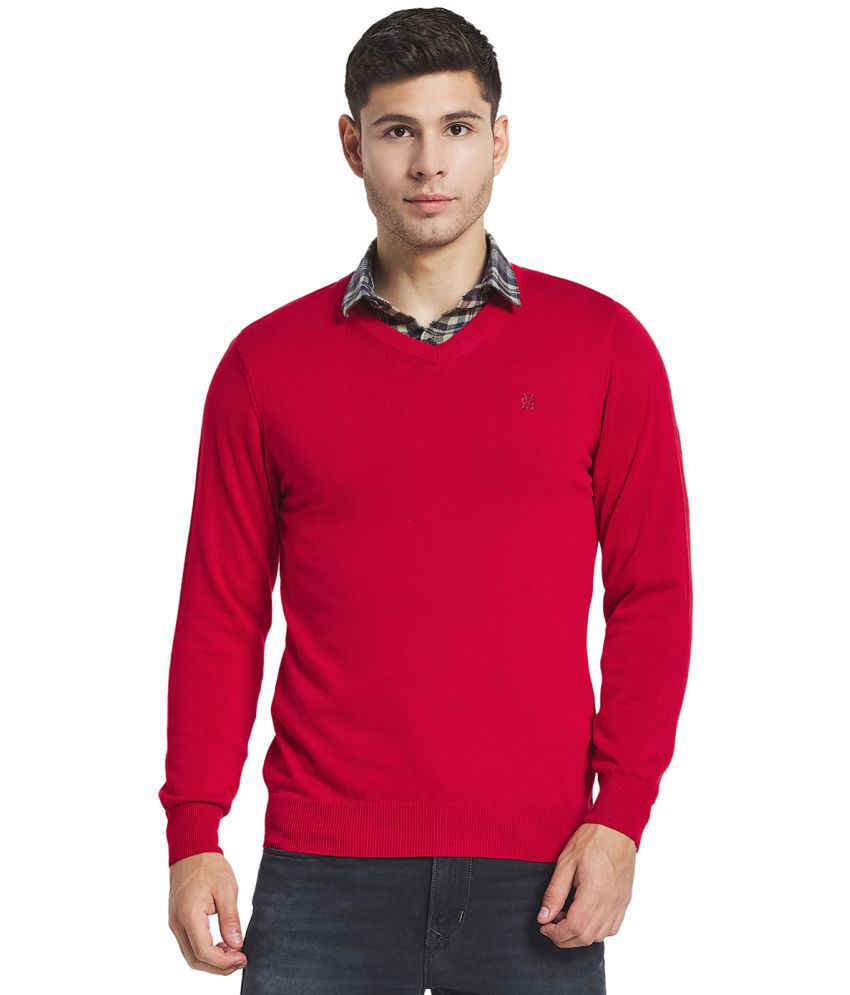     			Monte Carlo - Red Cotton Men's Pullover Sweater ( Pack of 1 )