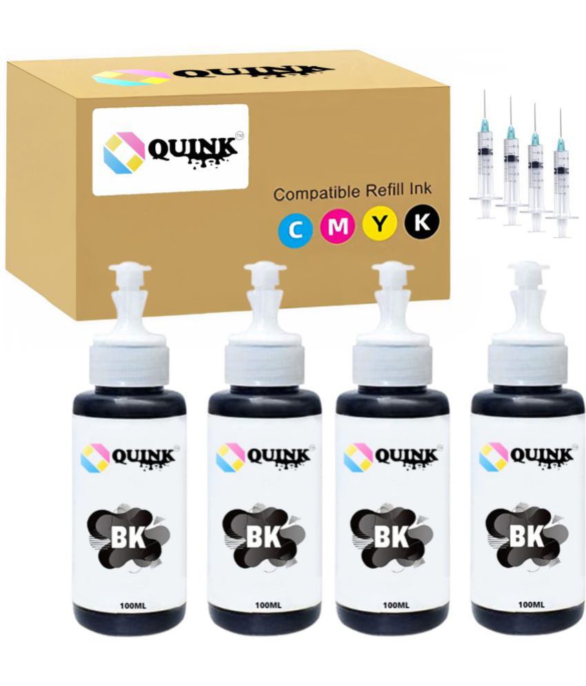 QUINK Refill ink 803.... Black Pack of 4 Cartridge for kit for Cartridge 805 680 678 682 818 802 901 703 704 21