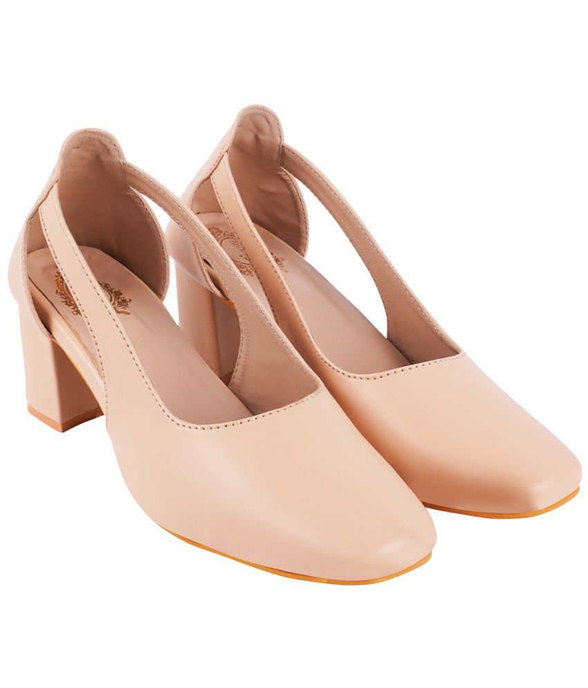 Shoetopia - Cream Women's Pumps Heels