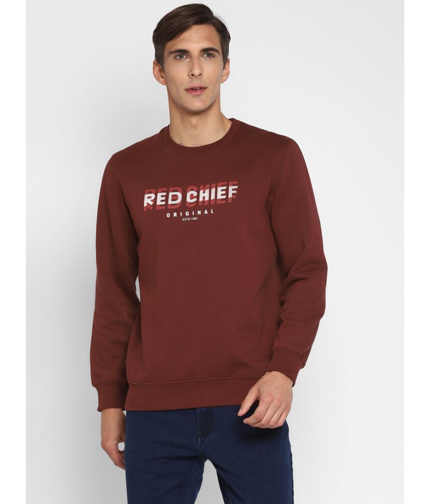     			Red Chief - Maroon Cotton Blend Regular Fit Men's Sweatshirt ( Pack of 1 )