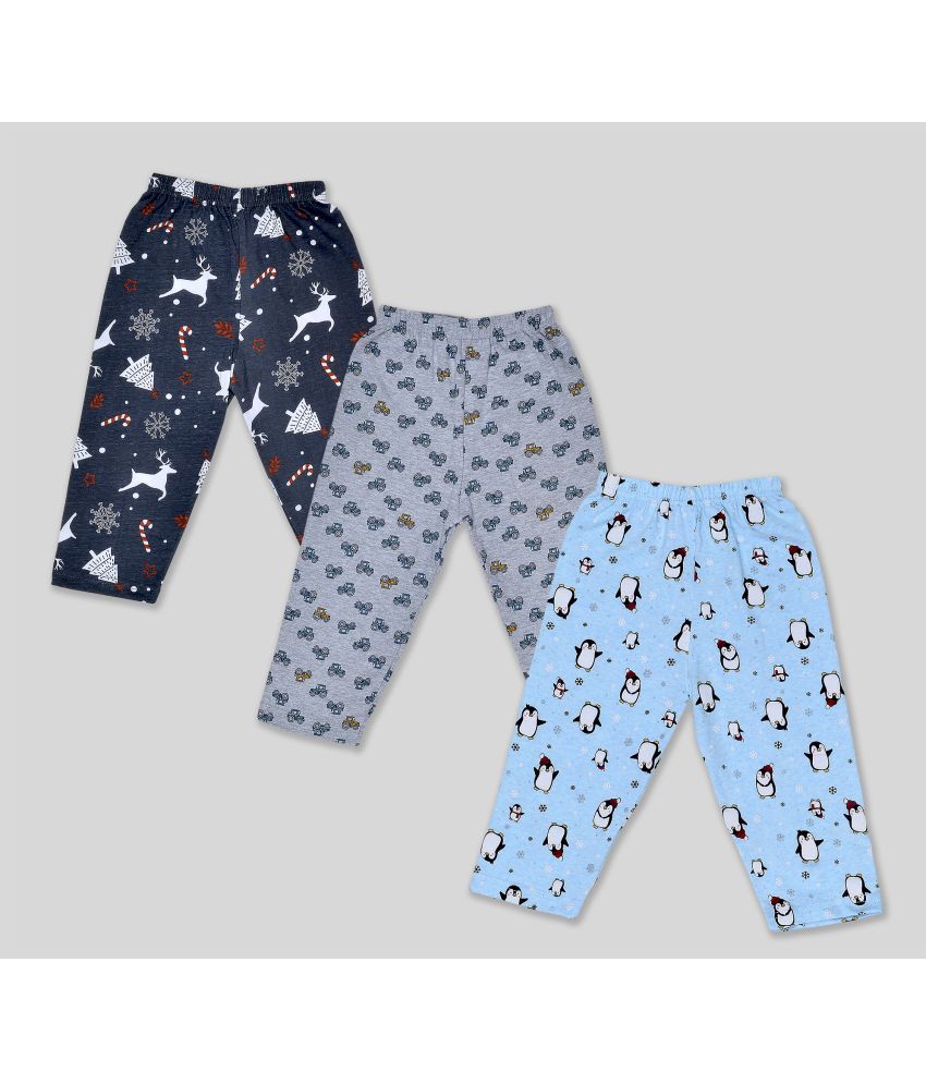     			Sathiyas 100% Cotton Printed Baby Boy Pants - Pack of 3