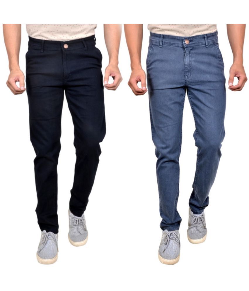     			MOUDLIN - Light Blue Denim Slim Fit Men's Jeans ( Pack of 2 )