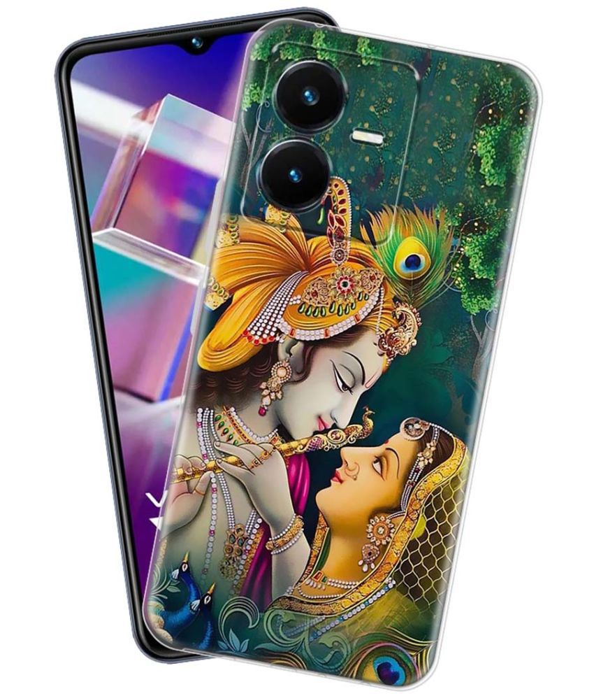     			NBOX - Multicolor Silicon Printed Back Cover Compatible For Vivo Y22 ( Pack of 1 )