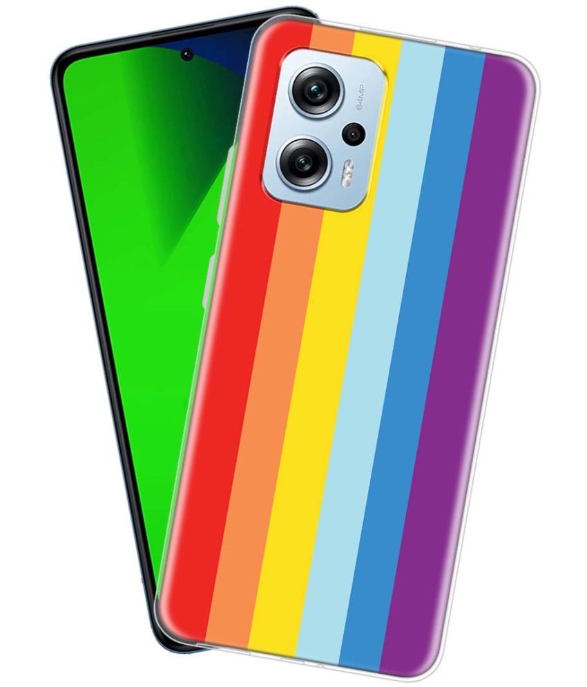     			NBOX - Multicolor Silicon Printed Back Cover Compatible For Redmi K50i 5G ( Pack of 1 )