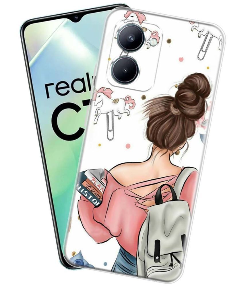     			NBOX - Multicolor Silicon Printed Back Cover Compatible For Realme C33 ( Pack of 1 )