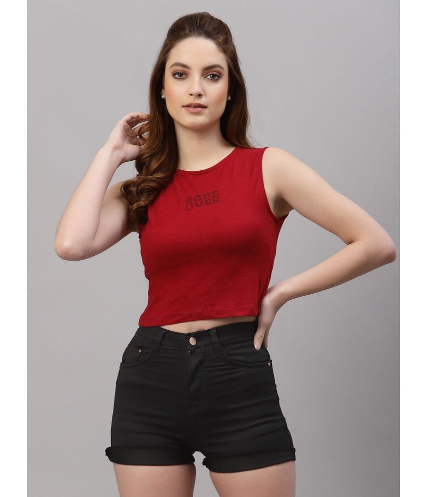     			Rigo - Red Cotton Women's Crop Top ( Pack of 1 )