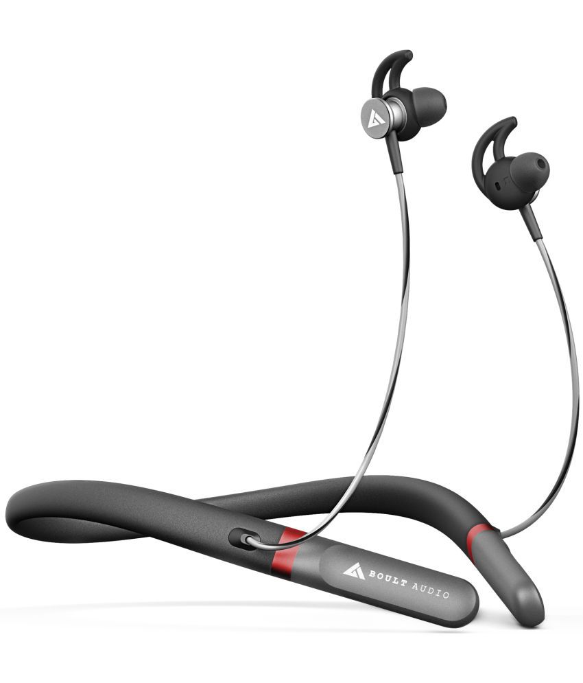 Boult Audio ProBass Fcharge In Ear Bluetooth Neckband 40 Hours Playback IPX5(Splash & Sweat Proof) Powerfull bass -Bluetooth V 5.2 Black