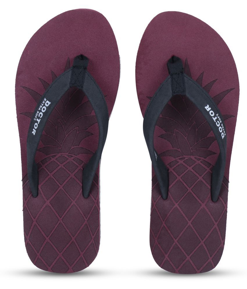     			DOCTOR EXTRA SOFT - Maroon Women's Thong Flip Flop