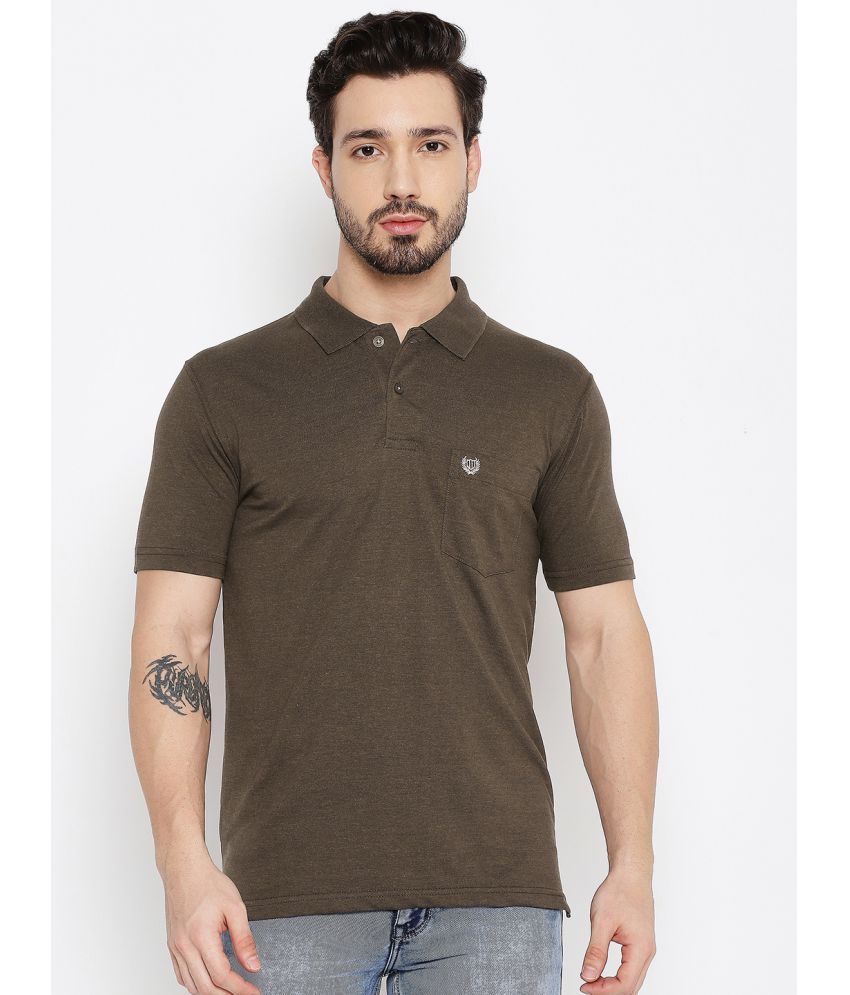     			Duke - Brown Cotton Blend Regular Fit Men's Polo T Shirt ( Pack of 1 )