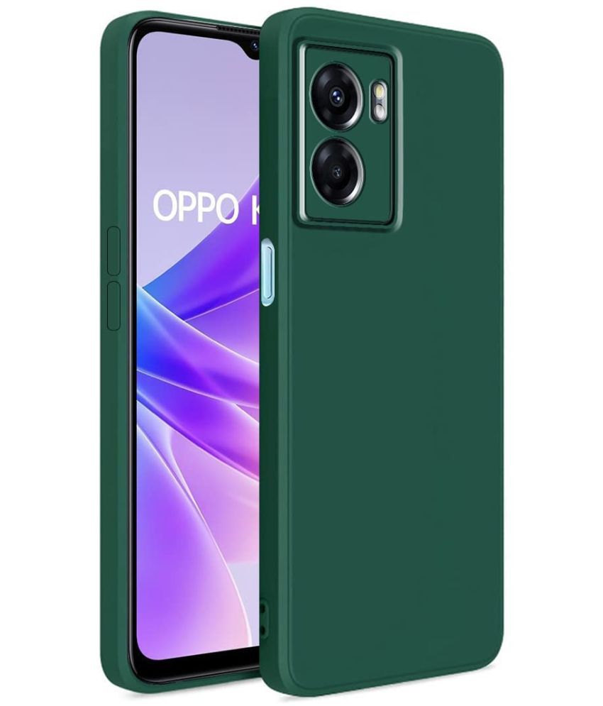     			Kosher Traders - Green Silicon Shock Proof Case Compatible For Oppo K10 ( Pack of 1 )