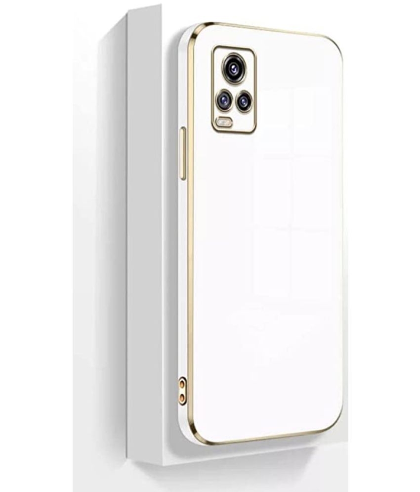     			Kosher Traders - White Silicon Silicon Soft cases Compatible For Vivo V21 ( Pack of 1 )