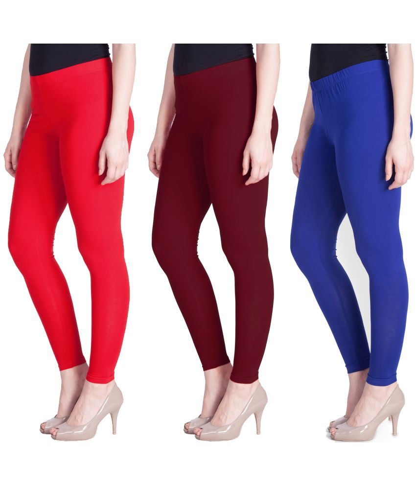     			LYRA - Multicolor Cotton Women's Leggings ( Pack of 3 )