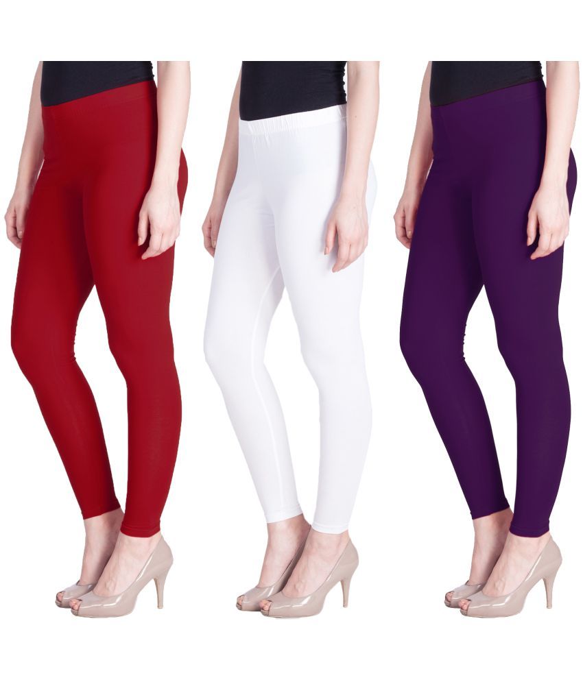     			LYRA - Multicolor Cotton Women's Leggings ( Pack of 3 )