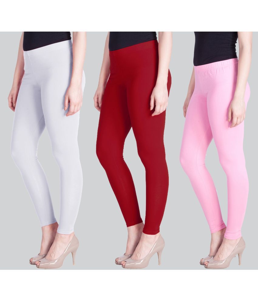     			LYRA - Multicolor Cotton Women's Leggings ( Pack of 3 )