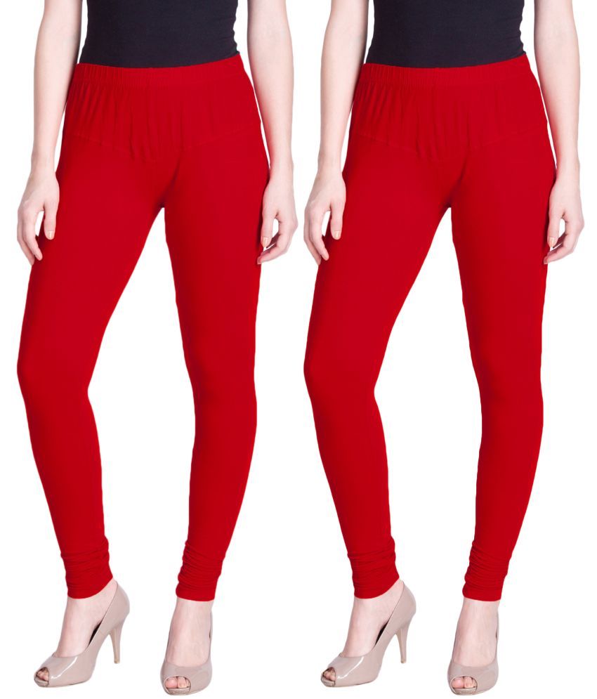     			LYRA - Red Cotton Women's Leggings ( Pack of 2 )