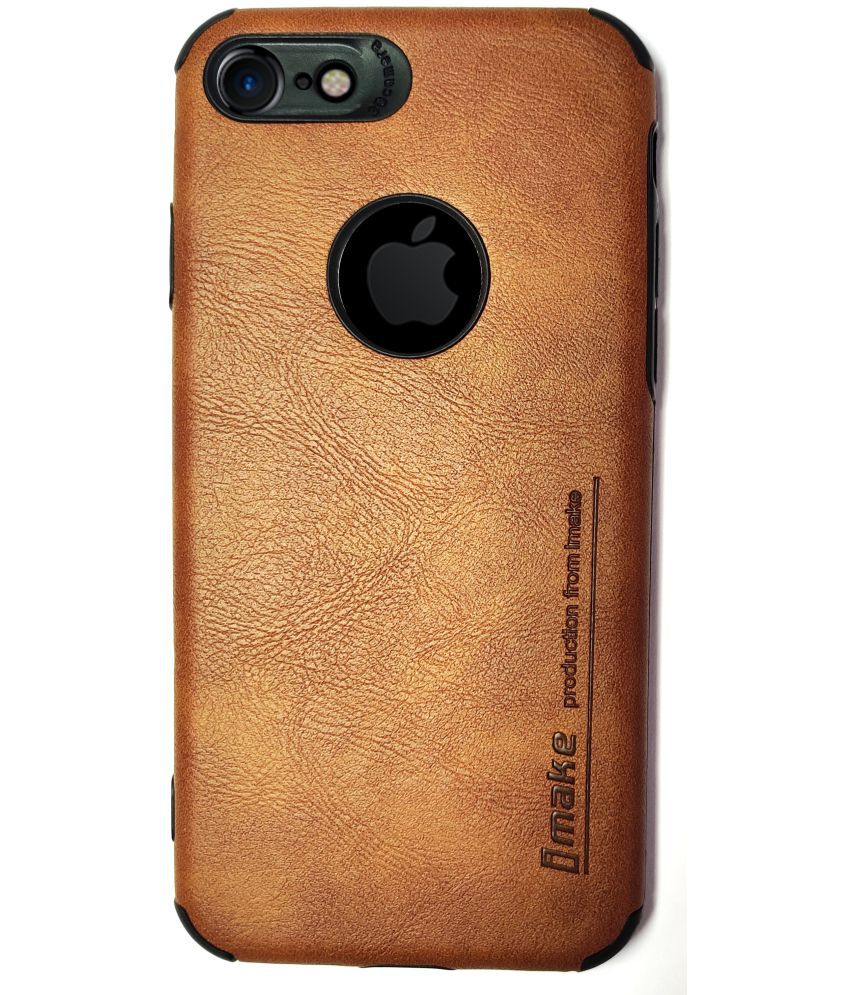    			NBOX - Brown Artificial Leather Plain Cases Compatible For Apple iPhone 7 ( Pack of 1 )