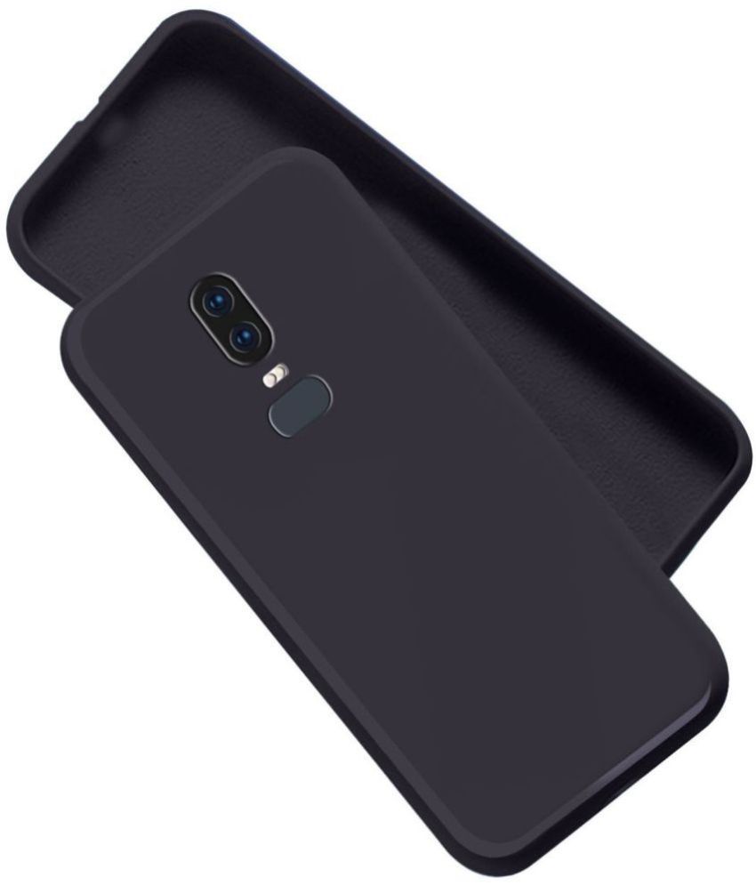     			Artistque - Black Silicon Silicon Soft cases Compatible For OnePlus 6 ( Pack of 1 )