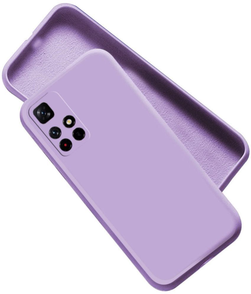    			Artistque - Purple Silicon Silicon Soft cases Compatible For Xiaomi Redmi Note 11T 5G ( Pack of 1 )