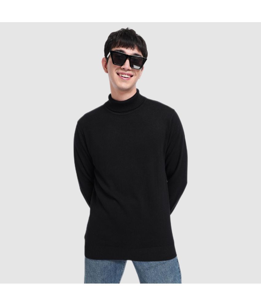     			Bewakoof - Black Acrylic Men's Pullover Sweater ( Pack of 1 )