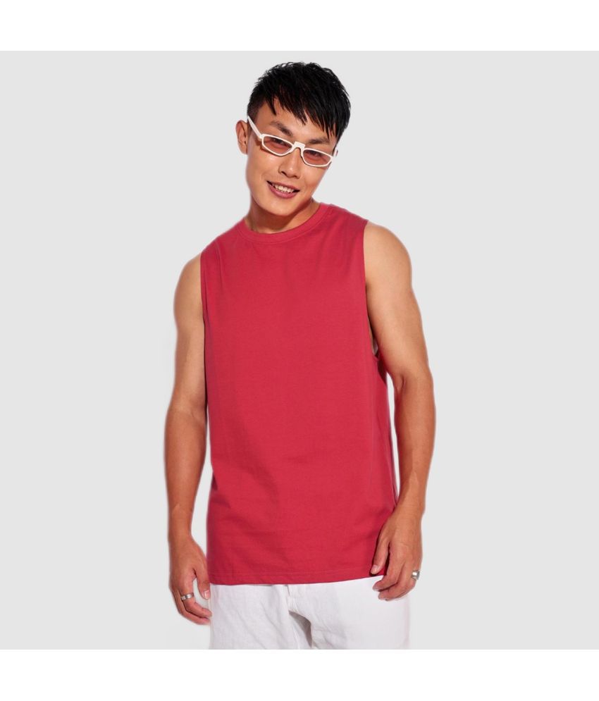 Bewakoof - Red Cotton Men's Vest ( Pack of 1 )