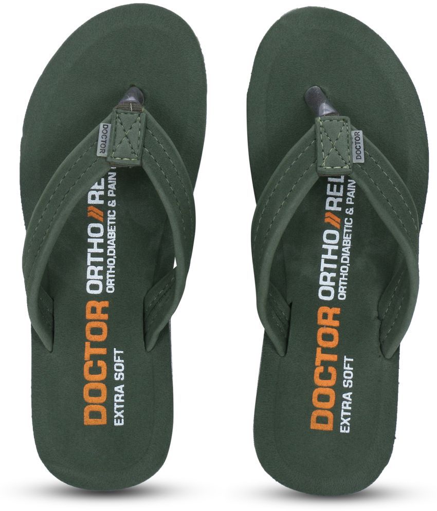     			DOCTOR EXTRA SOFT - Olive Women's Thong Flip Flop