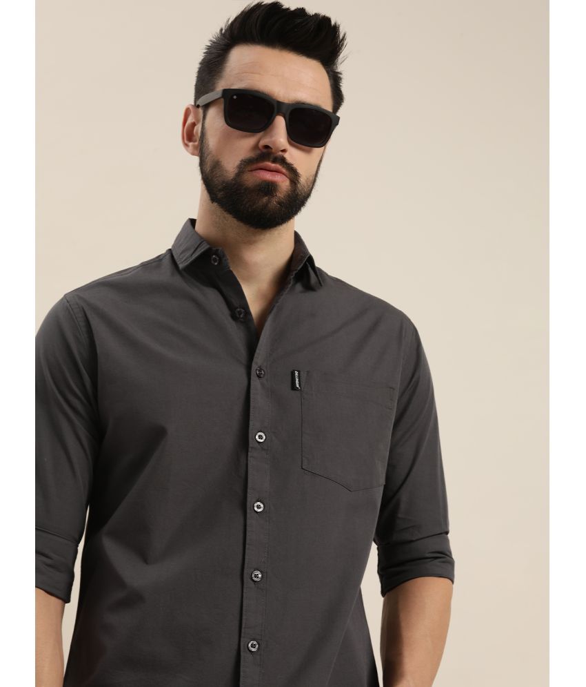     			Dillinger - Grey 100% Cotton Slim Fit Men's Casual Shirt ( Pack of 1 )