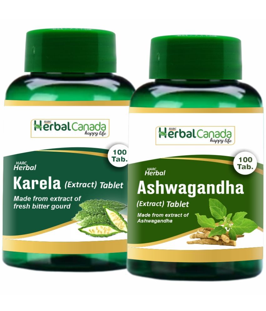     			Herbal Canada Karela(100Tablet )+Ashwagandha100 Tablet 100 no.s
