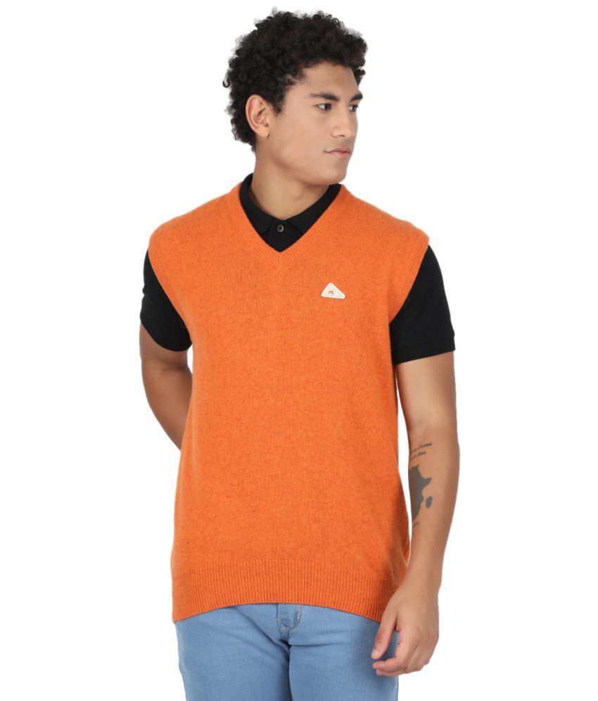     			Monte Carlo - Orange Woollen Blend Men's Pullover Sweater ( Pack of 1 )