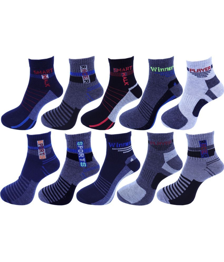     			RC. ROYAL CLASS - Cotton Men's Self Design Multicolor Ankle Length Socks ( Pack of 10 )