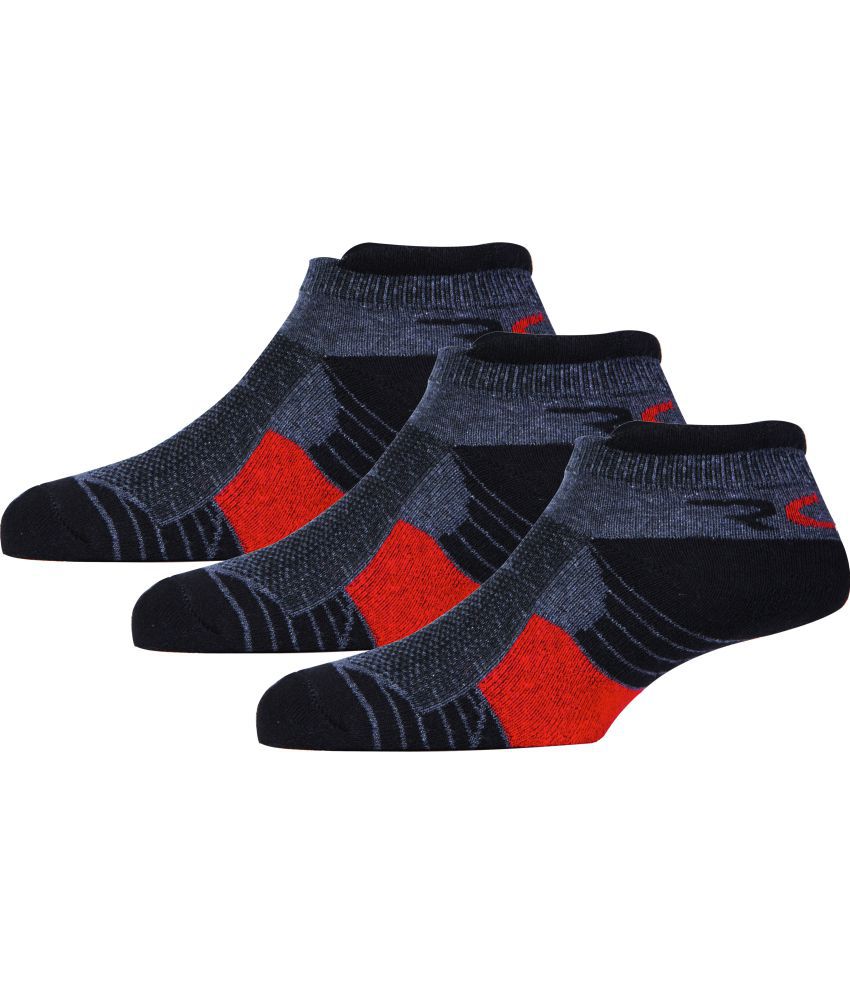     			RC. ROYAL CLASS - Cotton Men's Colorblock Black Low Cut Socks ( Pack of 3 )