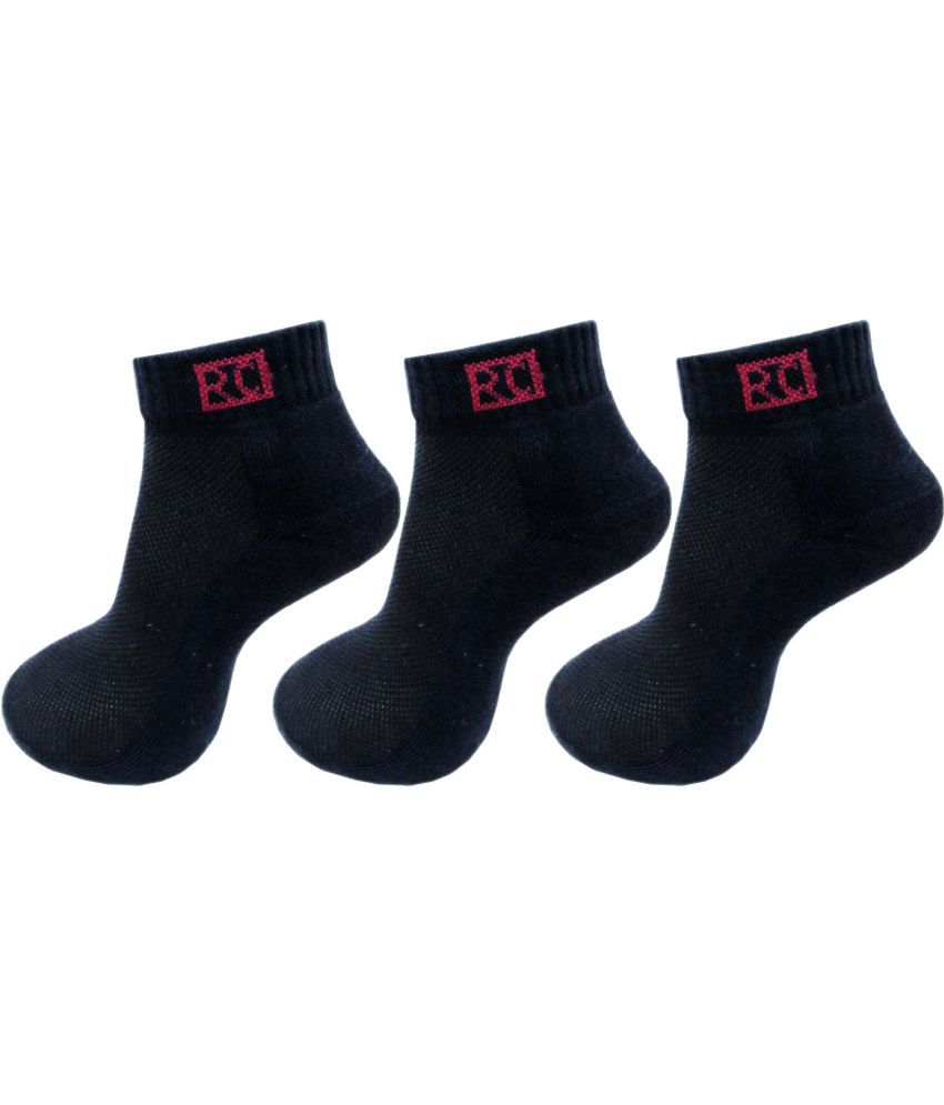     			RC. ROYAL CLASS - Cotton Men's Self Design Blue Ankle Length Socks ( Pack of 3 )
