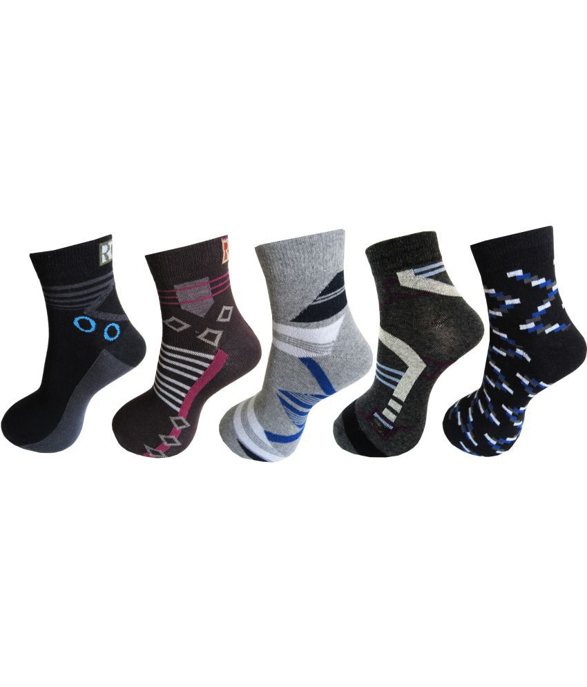    			RC. ROYAL CLASS - Cotton Men's Self Design Multicolor Ankle Length Socks ( Pack of 5 )