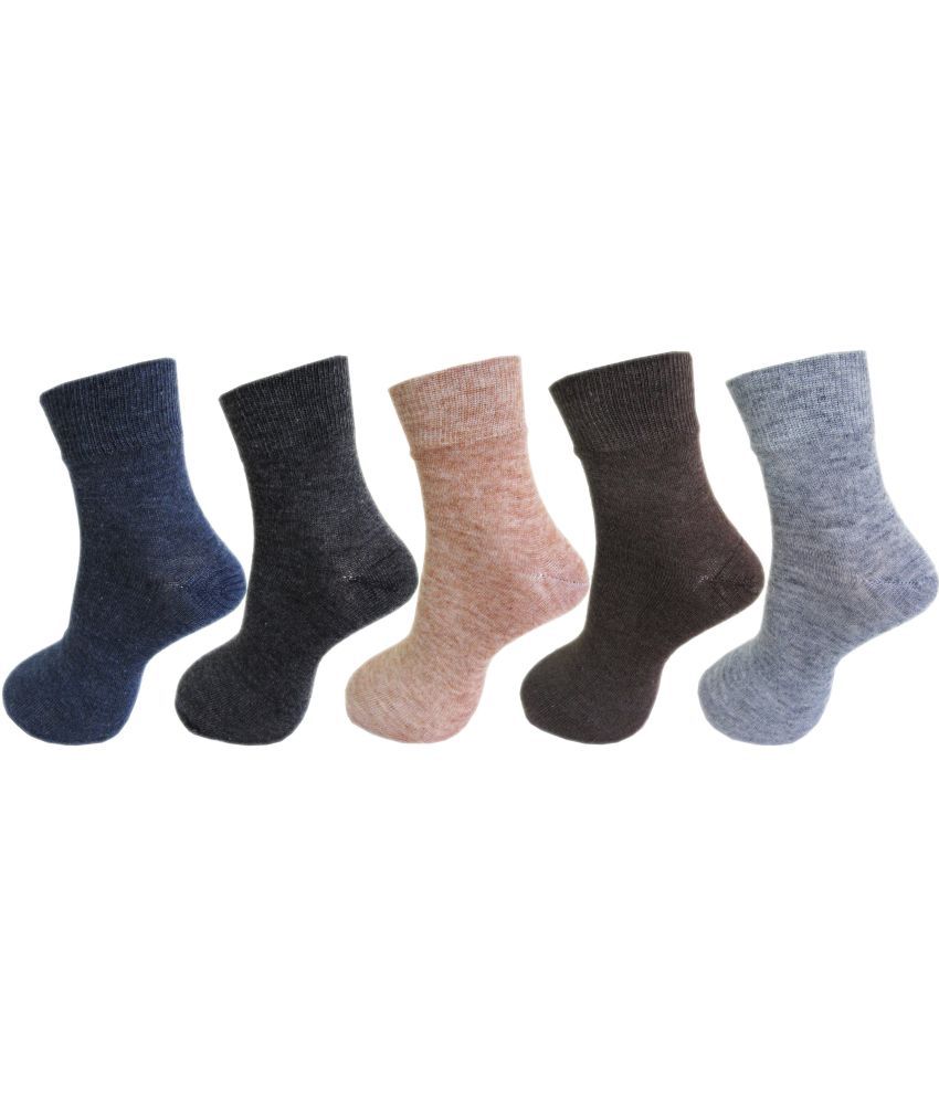     			RC. ROYAL CLASS - Lycra Men's Solid Multicolor Ankle Length Socks ( Pack of 5 )