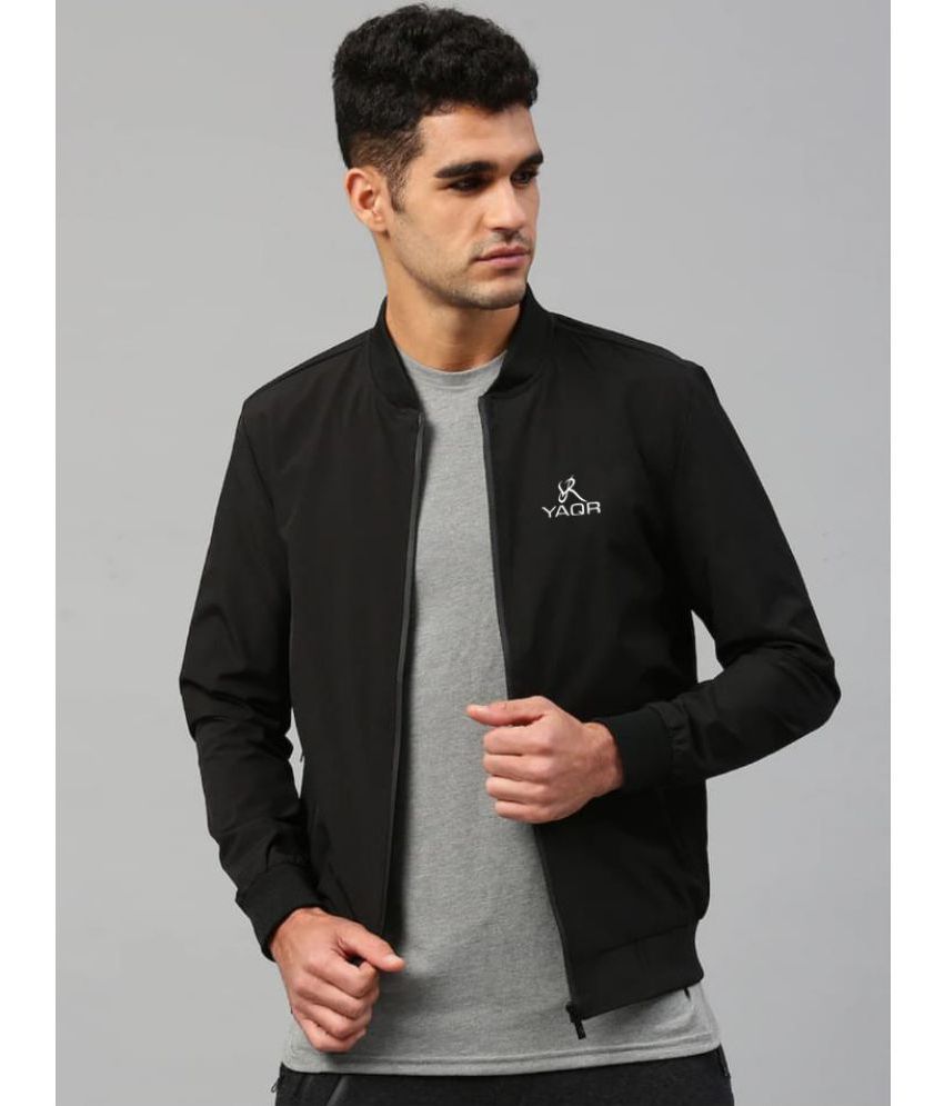     			YAQR - Black Nylon Regular Fit Men's Casual Jacket ( Pack of 1 )