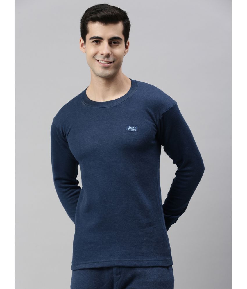     			Lux Cottswool - Blue Cotton Blend Men's Thermal Tops ( Pack of 1 )