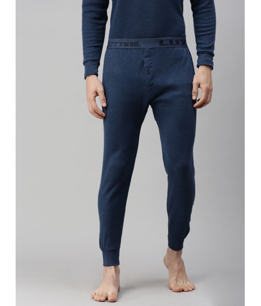     			Lux Cottswool - Blue Cotton Blend Men's Thermal Bottoms ( Pack of 1 )
