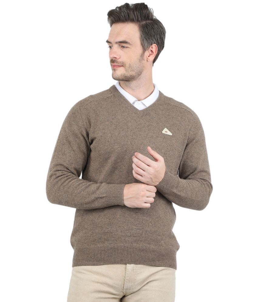     			Monte Carlo - Beige Woollen Blend Men's Pullover Sweater ( Pack of 1 )