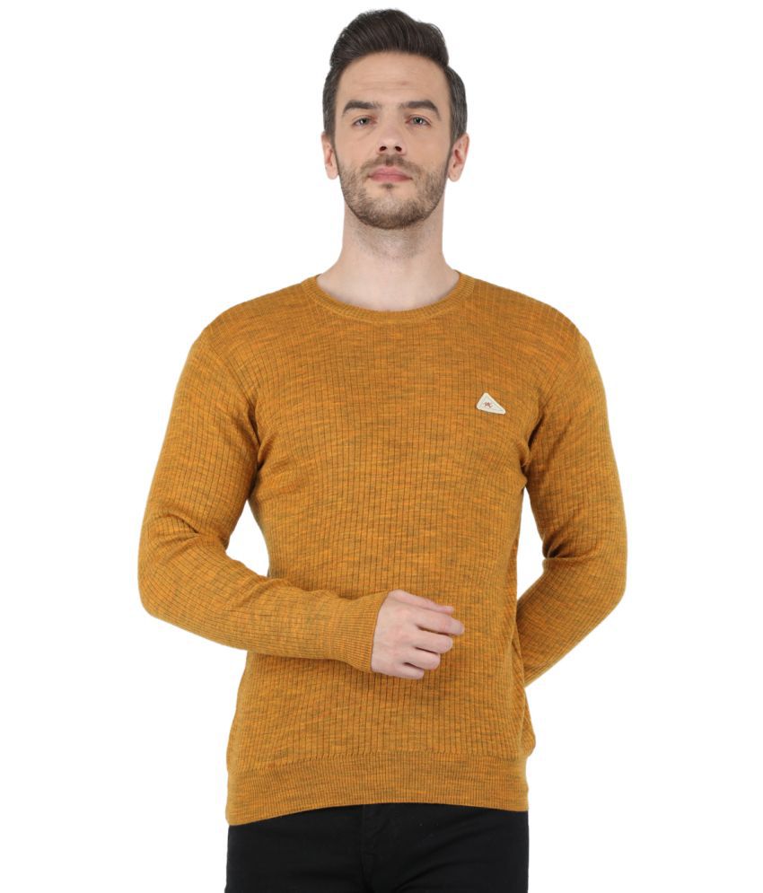     			Monte Carlo - Yellow Woollen Blend Men's Pullover Sweater ( Pack of 1 )