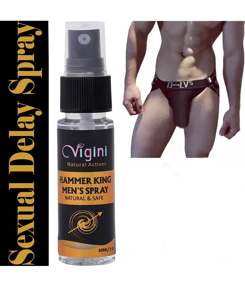 VIGINI HAMMER KING DELAY SPRAY FOR MEN NON TRANSFERABLE STAY LONG LAST BED  SEX TANTRA EXTRA LONGER TIMING FULL SATISFICATION BIGGER BEST PERFORMANCE:  Buy VIGINI HAMMER KING DELAY SPRAY FOR MEN NON