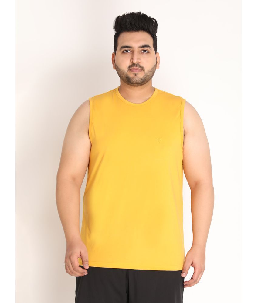     			Chkokko - Mustard Cotton Blend Regular Fit Men's T-Shirt ( Pack of 1 )