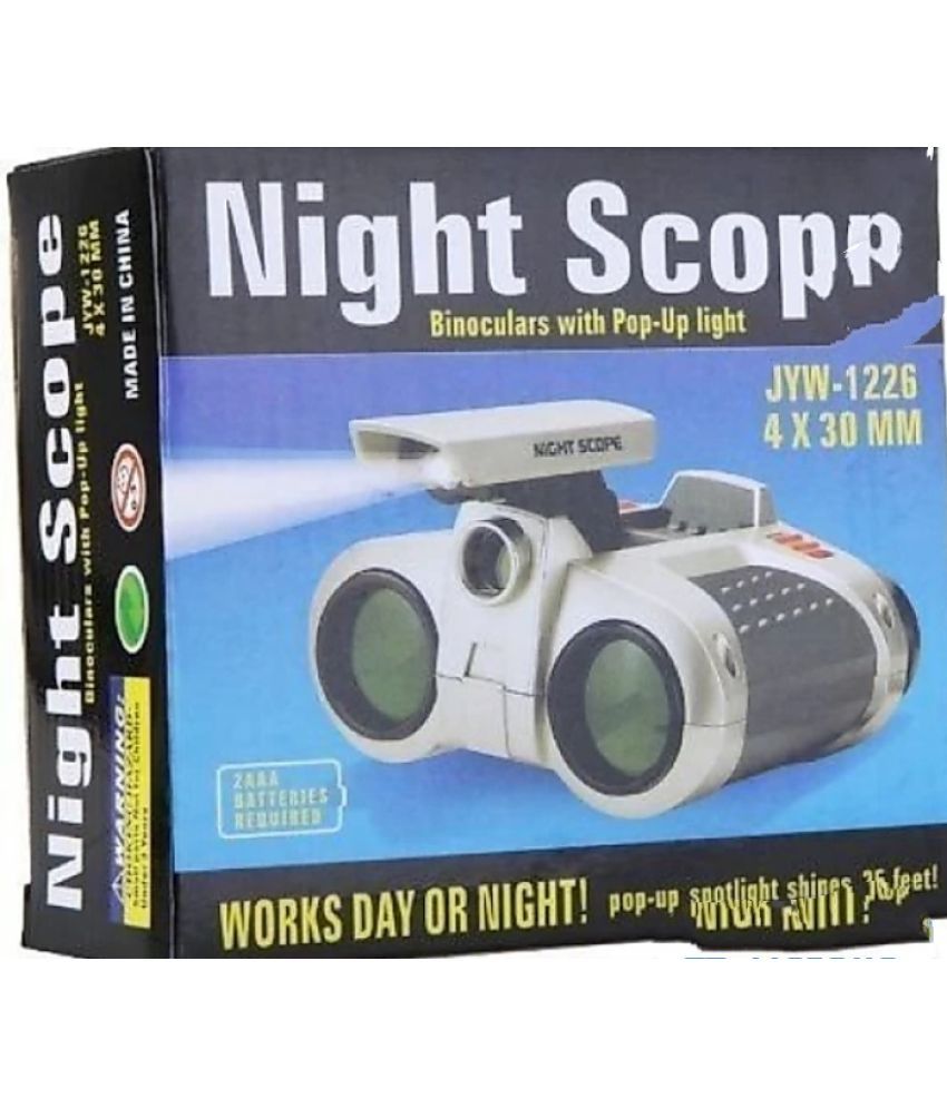 YESKARTBinocular Night Scope 4x30 Telescope with Popup Spotlight and
