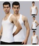 Pack of 5 Lux Cozi - White Cotton Blend Men's Vest