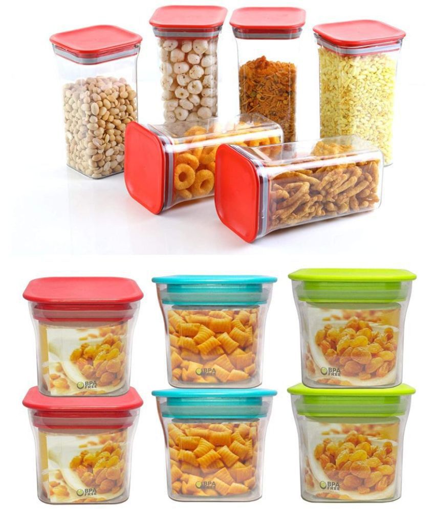     			Analog kitchenware - Polyproplene Multicolor Food Container ( Set of 12 - 1100 )