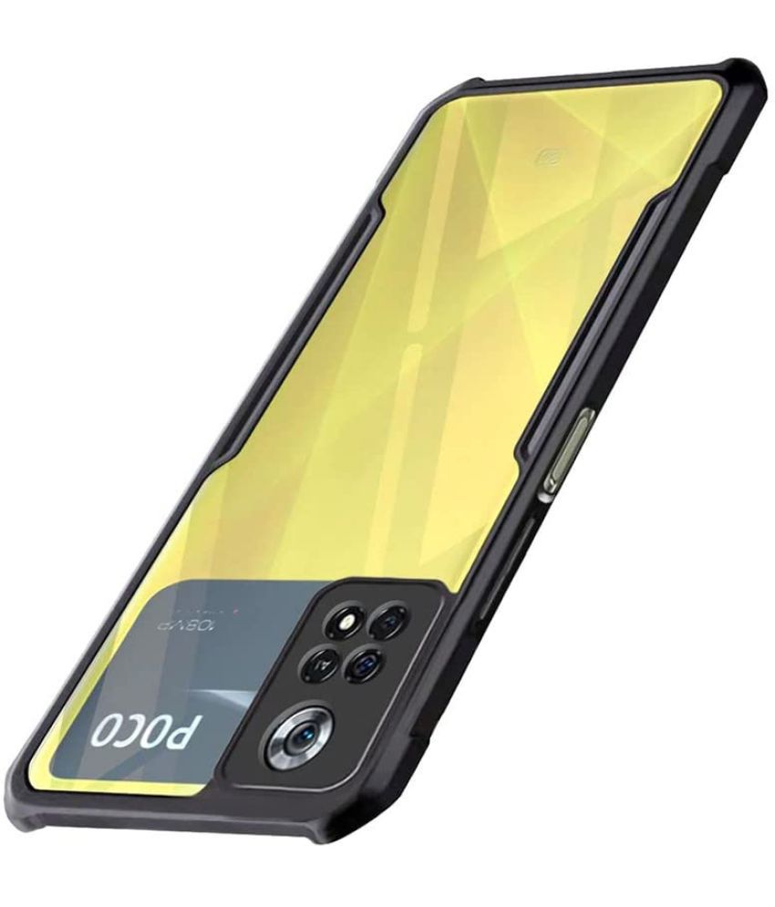    			Kosher Traders - Black Polycarbonate Shock Proof Case Compatible For Poco X4 pro ( Pack of 1 )