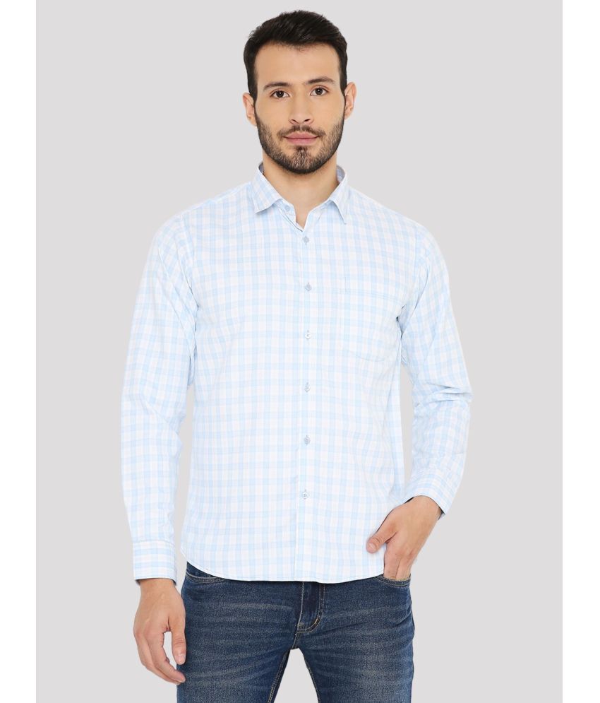     			Maharaja - Light Blue Polyester Slim Fit Men's Casual Shirt ( Pack of 1 )