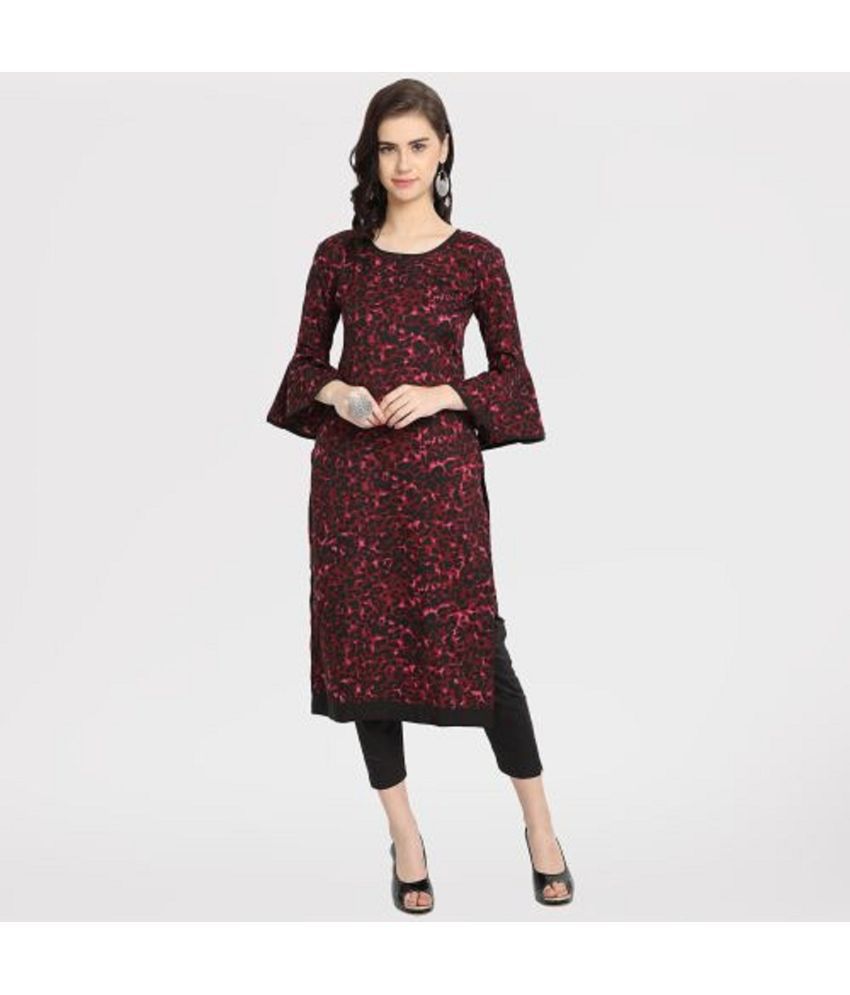     			NOWT - Multicolor Crepe Women's Straight Kurti ( Pack of 1 )