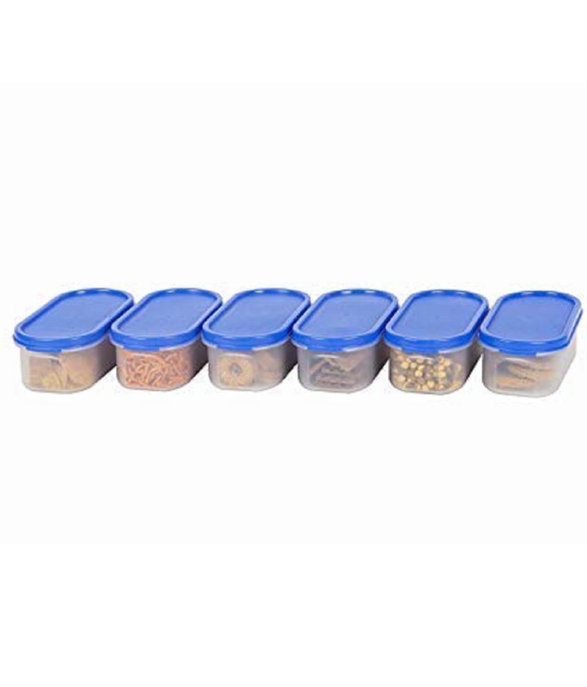     			Analog Kitchenware - Polyproplene Navy Blue Food Container ( Set of 6 - 500 )