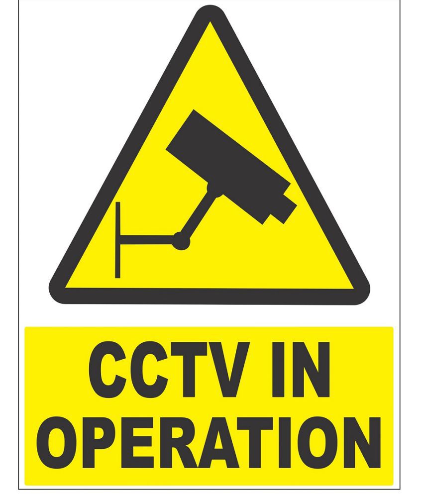     			Asmi Collection Self Adhesive Wall Stickers CCTV in Operation Sign Wall Sticker ( 26 x 20 cms )