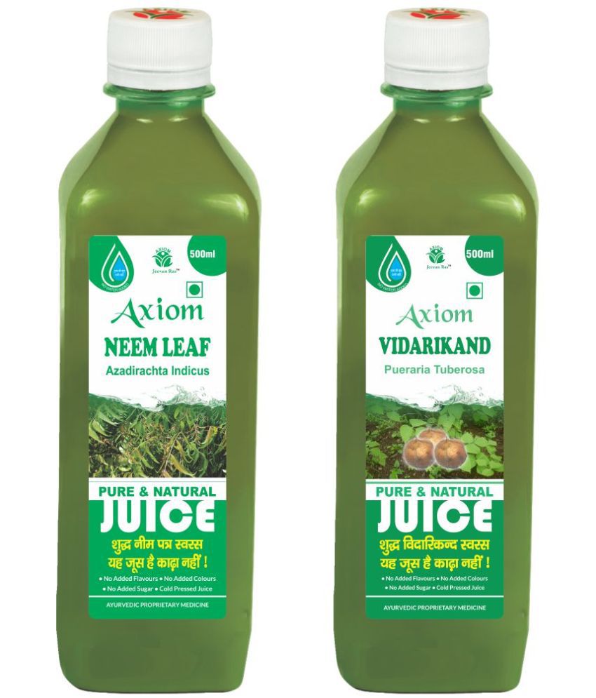     			Axiom Neem Leaf juice 500ml + Vidarikand juice 500ml, Ayurvedic Juice Combo Pack